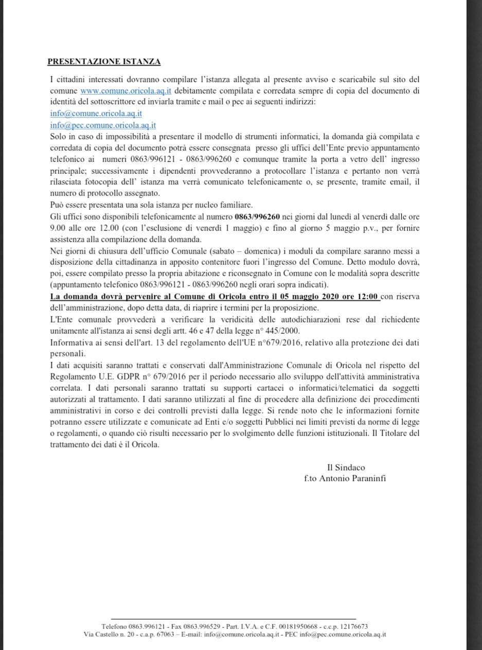 Oricola_domanda_generi_alimentari-2 image Oricola domanda generi alimentari 2
