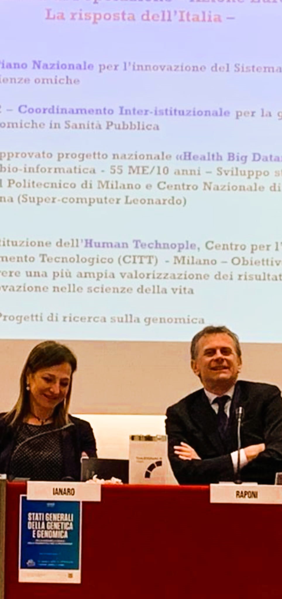 A destra Raponi direttore scientifico del Bambin Ges&ugrave;