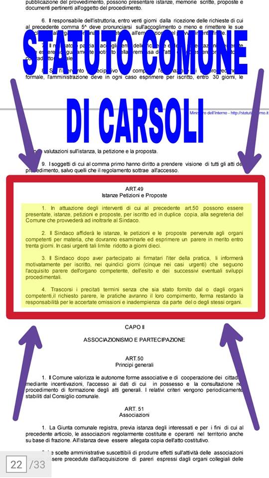 Statuto Comunale di Carsoli