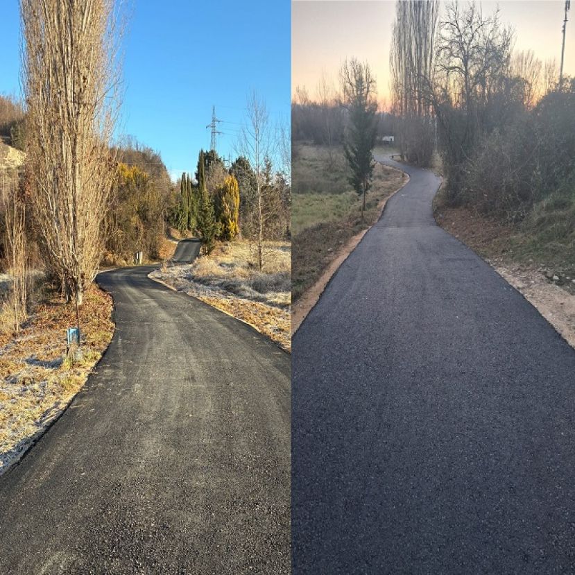 Stesura nuovo asfalto