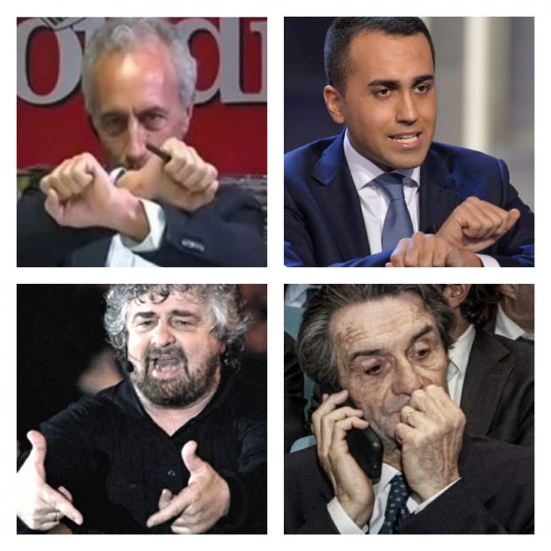 Travaglio,Di Maio,Grillo,Fontana