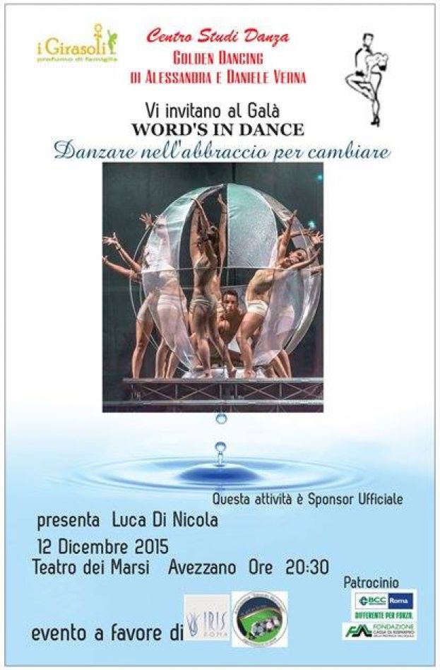 AVEZZANO,GALA&amp;#039; WORD&amp;#039;S IN DANCE:EVENTO A FAVORE DELL&amp;#039;ASSOCIAZIONE EDOARDO MARCANGELI