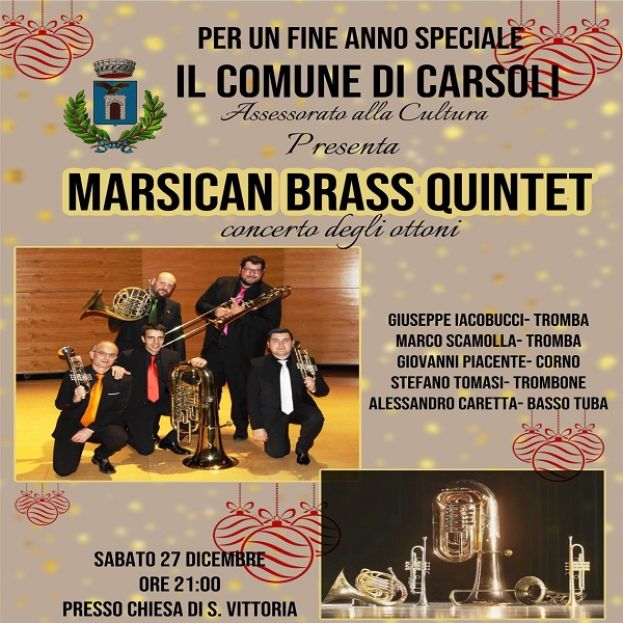 CARSOLI - CONCERTO DI FINE ANNO CON I MARSICAN BRASS QUINTET