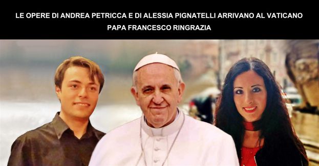 Andrea Petricca e Alessia Pignatelli con Papa Francesco
