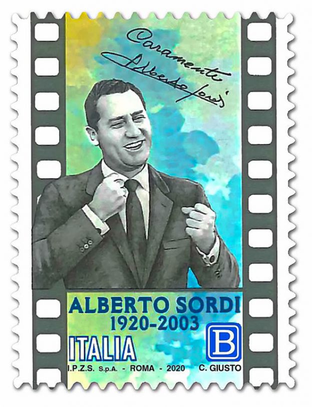 Francobollo commemorativo del centenario della nascita di Alberto Sordi