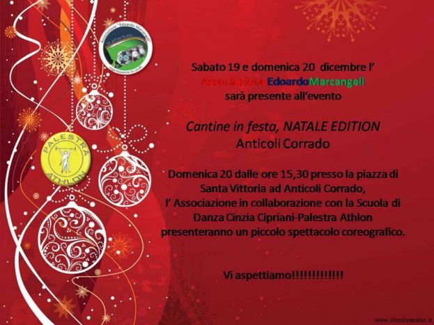 NATALE EDITION AD ANTICOLI CORRADO CON L&amp;#039;ASSOCIAZIONE EDOARDO MARCANGELI