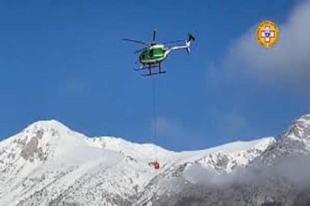 Elicottero sul Monte Velino