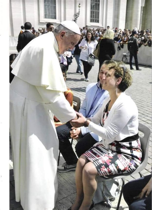 Papa Francesco e Cesira Donatelli