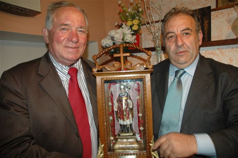 COLLI DI MONTE BOVE,LA PREZIOSISSIMA STATUA DEL GLORIOSO SAN BERARDO E&rsquo; GIUNTA ALLA CASA DEL CONFRATELLO ANTONIO BERARDINI(FOTO)