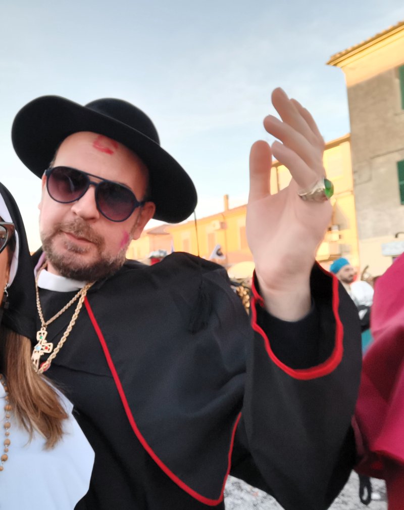 Andrea Panichelli in sfilata durante il Carnevale Civitonico