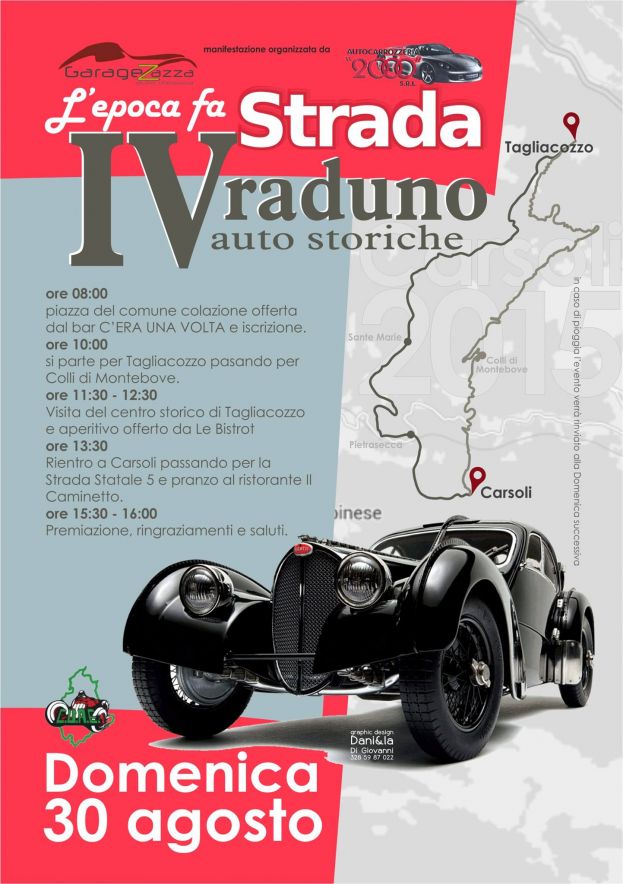 &amp;quot;L&amp;#039;EPOCA FA STRADA&amp;quot;,4&deg;RADUNO DI AUTO STORICHE A CARSOLI DOMENICA 30 AGOSTO
