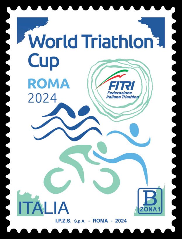 FRANCOBOLLO DEDICATO A WORLD TRIATHLON CUP