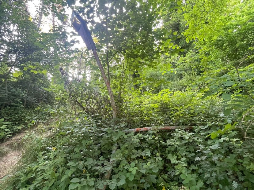 Lampione enorme a tre bracci