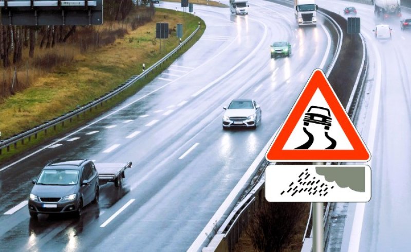 Pioggia in autostrada