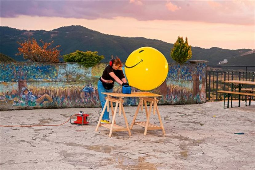 Giorgia Accorsi, The noise inside, performance a straperetana, Belvedere, Pereto (AQ)