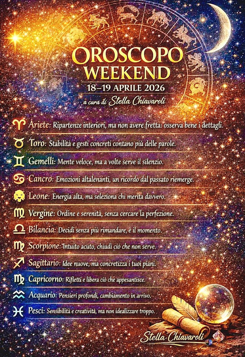 Oroscopo Weekend