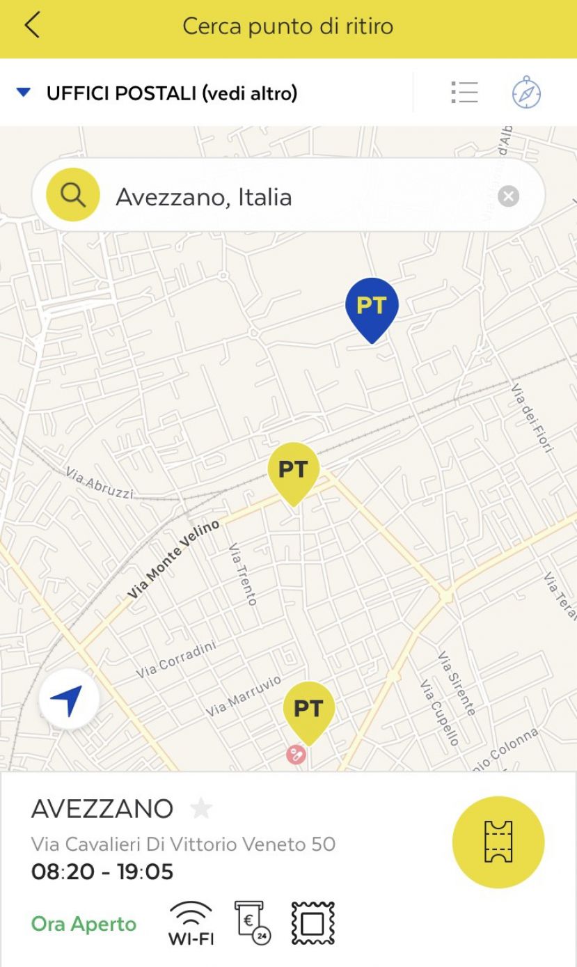 Avezano, App Ufficio Postale