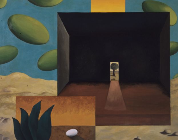 Salvatore Pulvirenti, Verso il tempio, 1999, olio su tela, cm 139x179,5 &copy; Collezioni di arte contemporanea della Sovrintendenza Capitolina, Roma