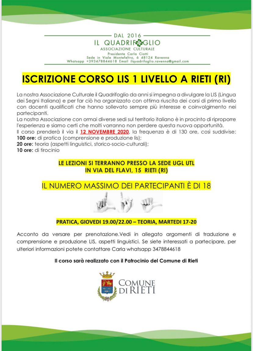 Corso Lis Rieti