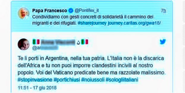 Twitter di Papa Bergoglio