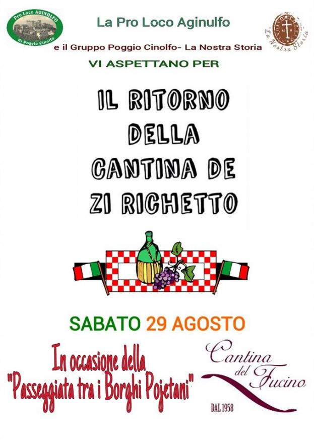 POGGIO CINOLFO,IL RITORNO DELLA CANTINA DE ZI RICHETTO SABATO 29 AGOSTO