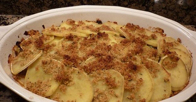 PORRI E PATATE AL GRATIN