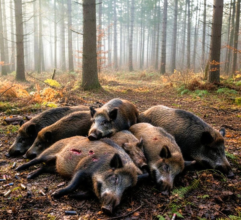 Cinghiali abbattuti