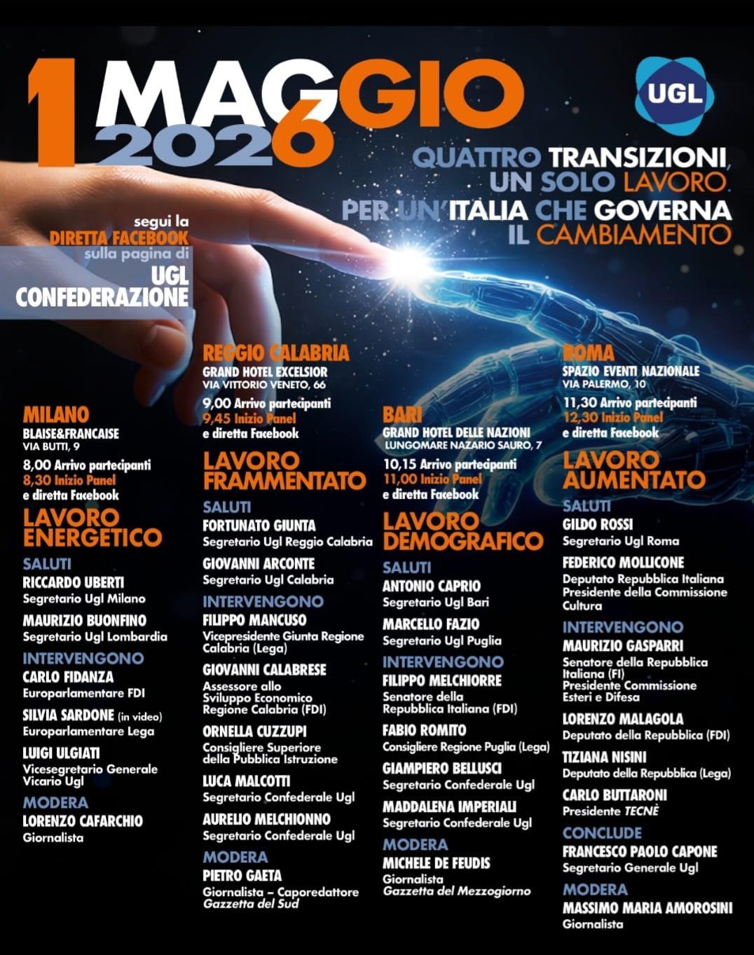 1° Maggio UGL 2026