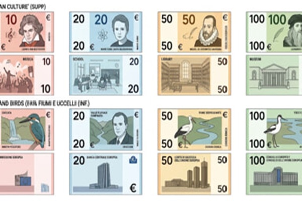 I nuovi euro rendering immaginato da Gemini