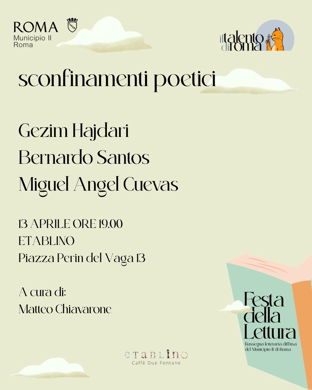 ROMA, AL VIA “SCONFINAMENTI POETICI”: LA POESIA INTERNAZIONALE INAUGURA LA FESTA DELLA LETTURA
