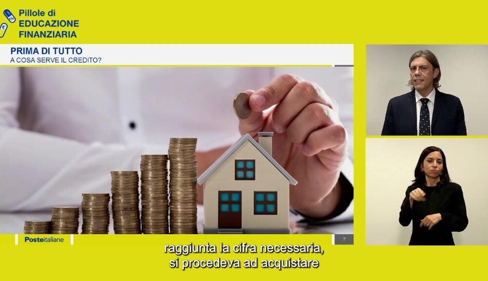 Un momento di un webinar di educazione finanziaria