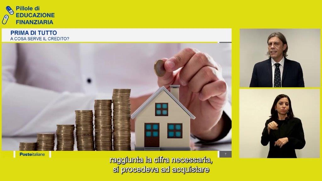 Un momento di un webinar di educazione finanziaria