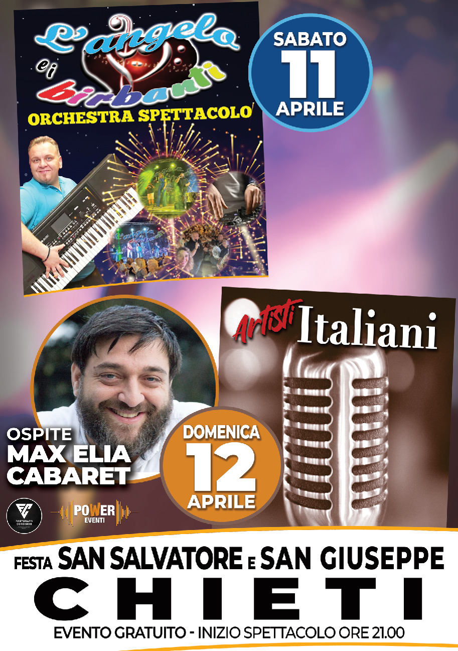 MUSICA D'ORCHESTRA E GRANDE CABARET: IL PROGRAMMA DELLA FESTA DI SAN SALVATORE E SAN GIUSEPPE A CHIETI