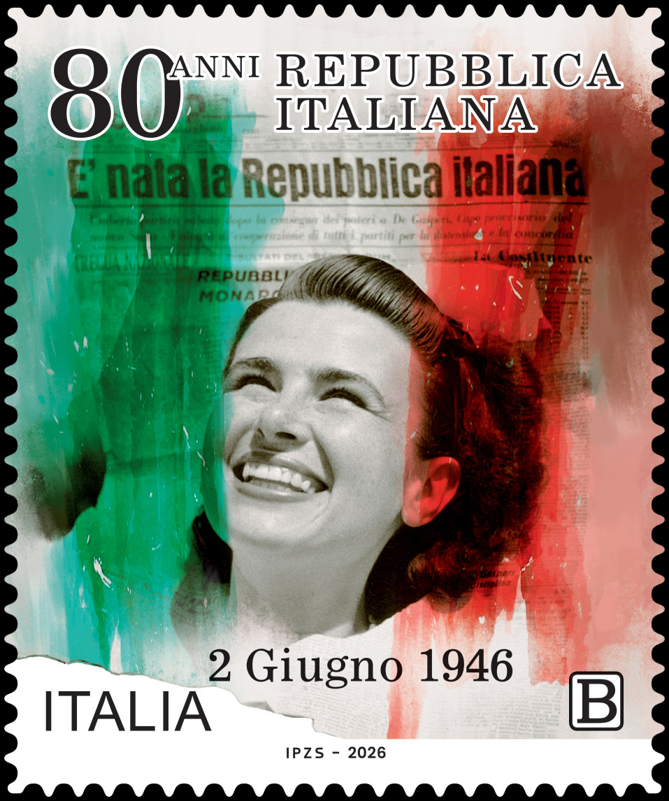 L’ITALIA IN UN FRANCOBOLLO: POSTE CELEBRA GLI 80 ANNI DELLA REPUBBLICA E IL VOTO ALLE DONNE