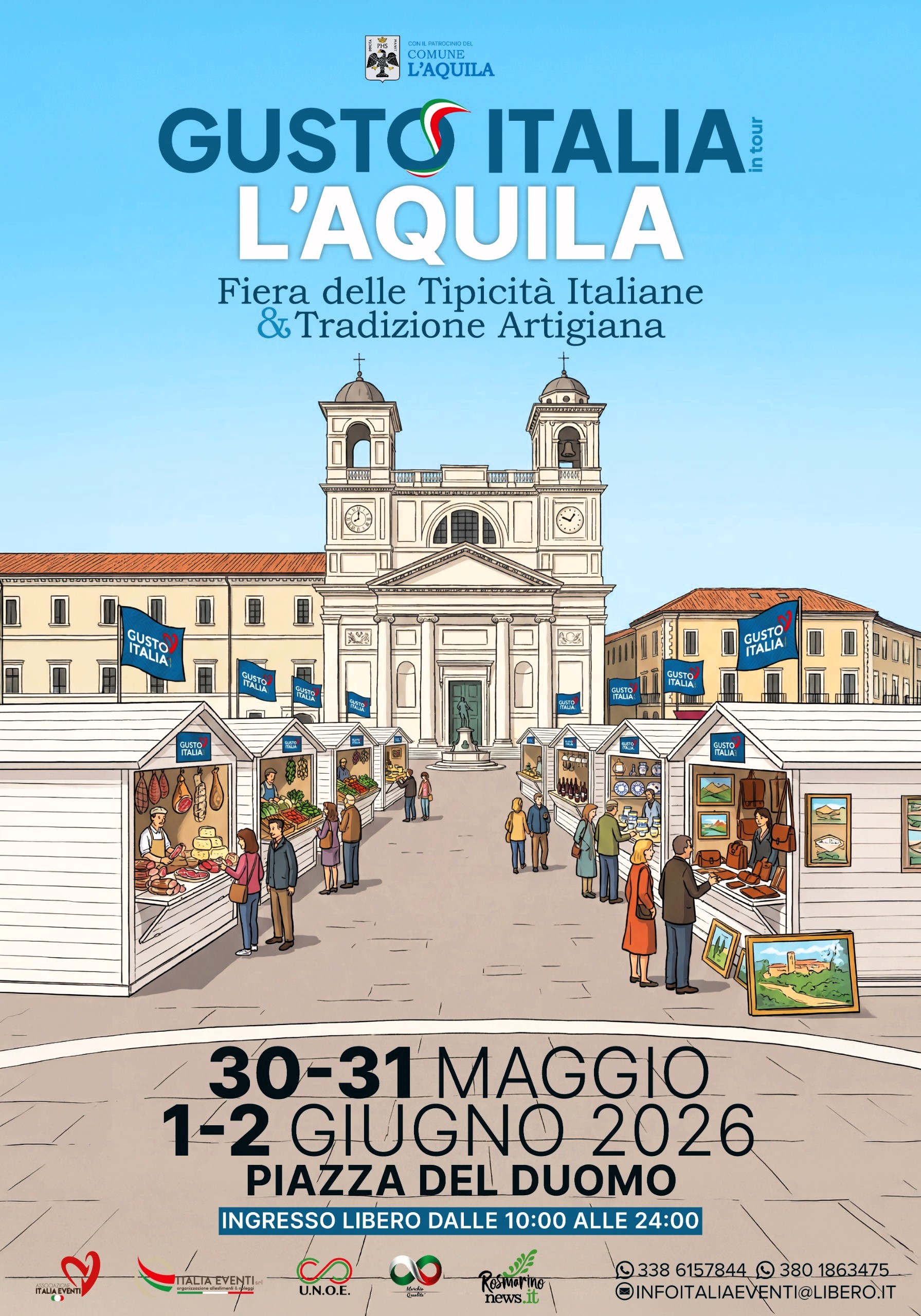 L'AQUILA ACCOGLIE GUSTO ITALIA: QUATTRO GIORNI DI SAPORI E SAPERI IN PIAZZA DEL DUOMO