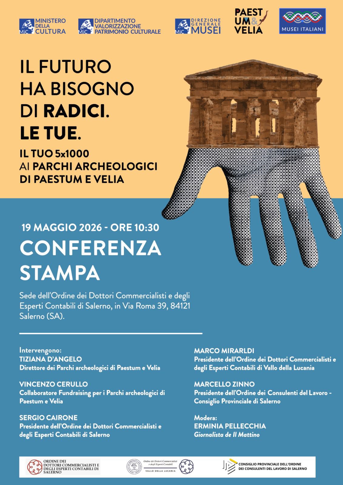 Invito Conferenza Stampa 19 maggio Parco Paestum ODCEC SA
