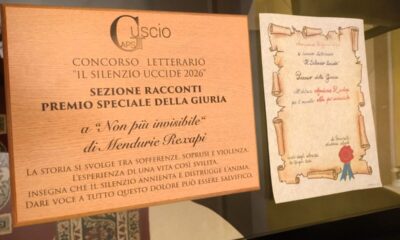premio della giuria al concorso letterario “Abruzzo – Il silenzio uccide