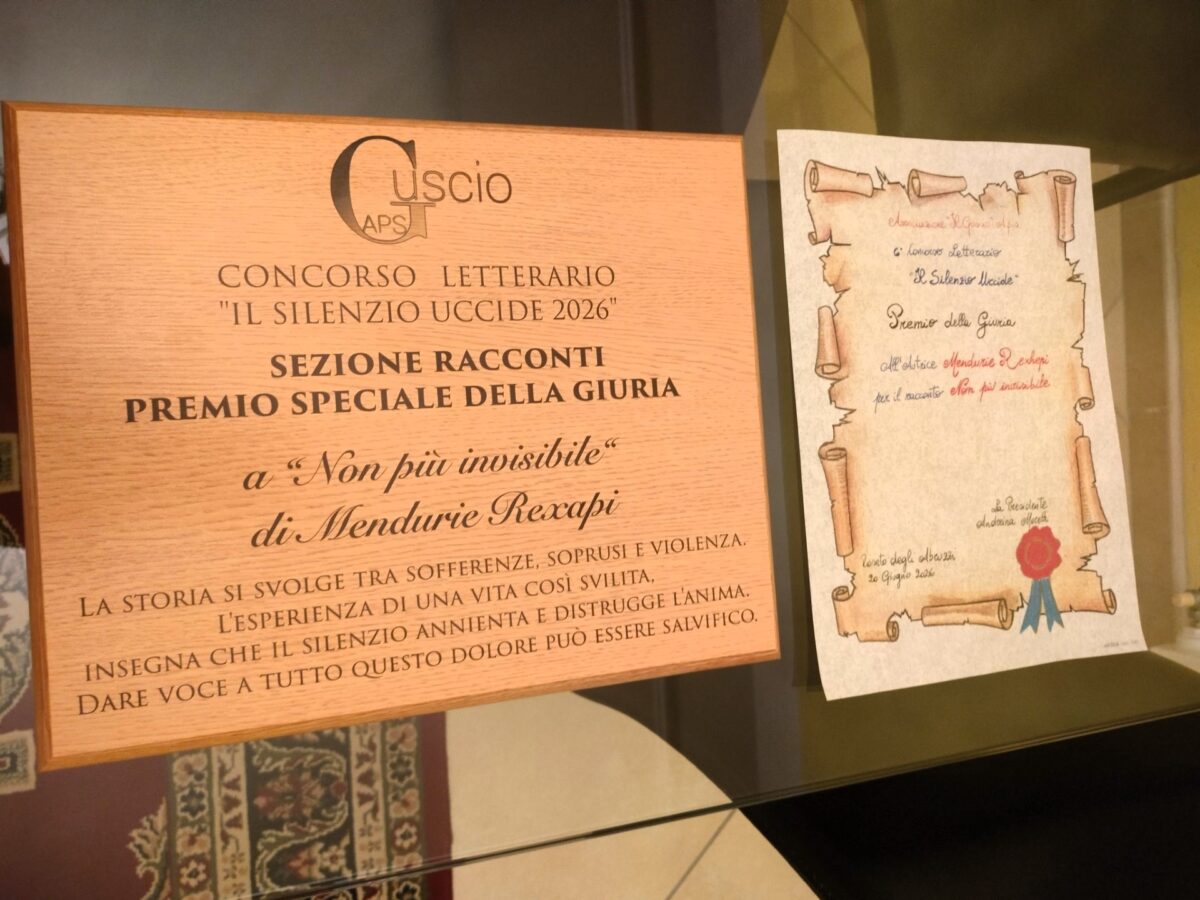 premio della giuria al concorso letterario “Abruzzo – Il silenzio uccide