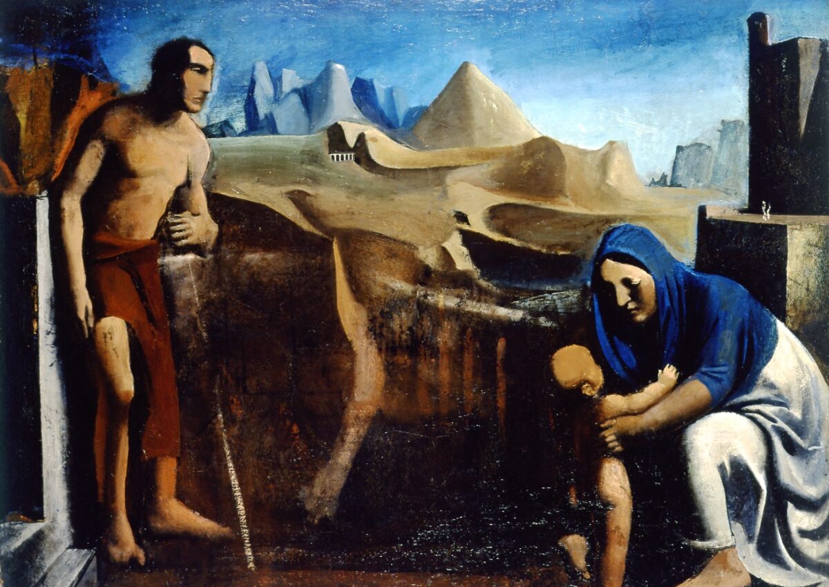 Mario Sironi - La famiglia (La famiglia del Pastore) - 1927-1928, Olio su tela