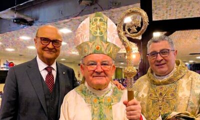 Da sx . GIORDANO UGL Vescovo OROFINO Don GAZZANEO