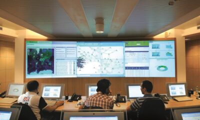 La Security Room di Poste Italiane a Roma, che controlla anche le sedi abruzzesi