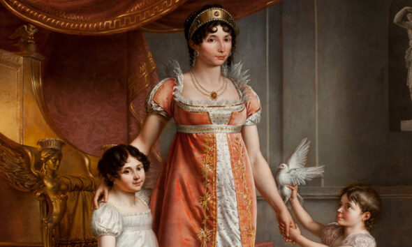Ritratto di Giulia Clary con le figlie Jean Baptiste Wicar Reggia di Caserta 1050