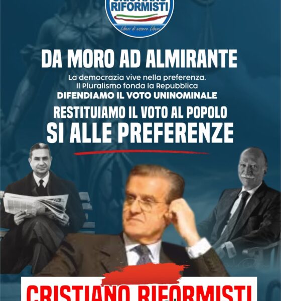 Legge elettorale, le ragioni dei Cristiano Riformisti per la reintroduzione del voto di preferenza