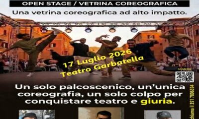 Roma - The Great Showcase Garbatella, una vetrina coreografica di danza, presidente di giuria il maestro Andrè De La Roche