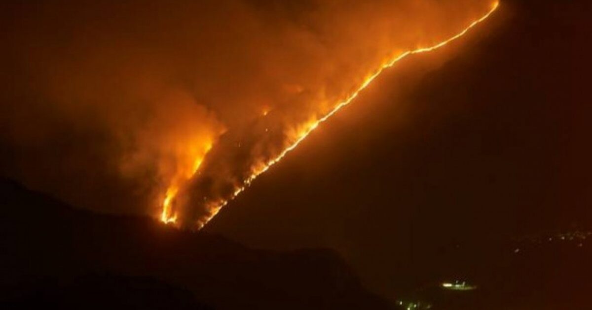 Incendio montagna
