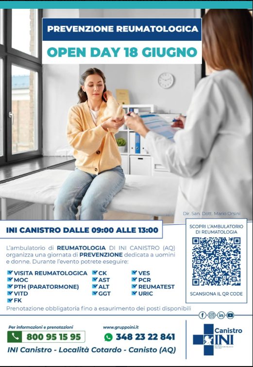 ini canistro open day patologie reumatiche osteoporosi