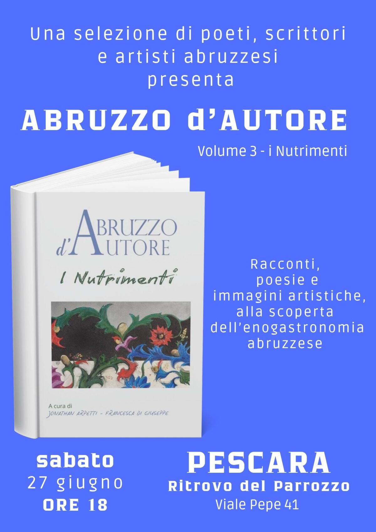 Il terzo volume della collana letteraria dedicata all'identità regionale arriva a Pescara
