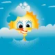 yellow sun smiles clouds 16817316