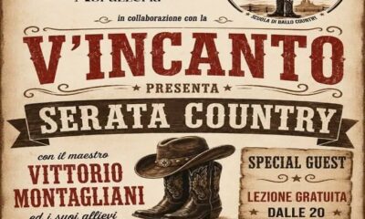 Carsoli - grande serata di Ballo Country all'Osteria Moderna V'INCANTO con il maestro Vittorio Montagliani