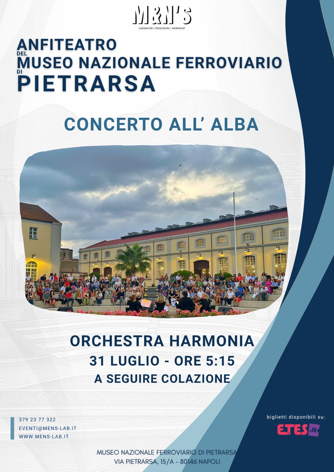 Concerto all’alba al Museo di Pietrarsa con l’Orchestra Harmonia